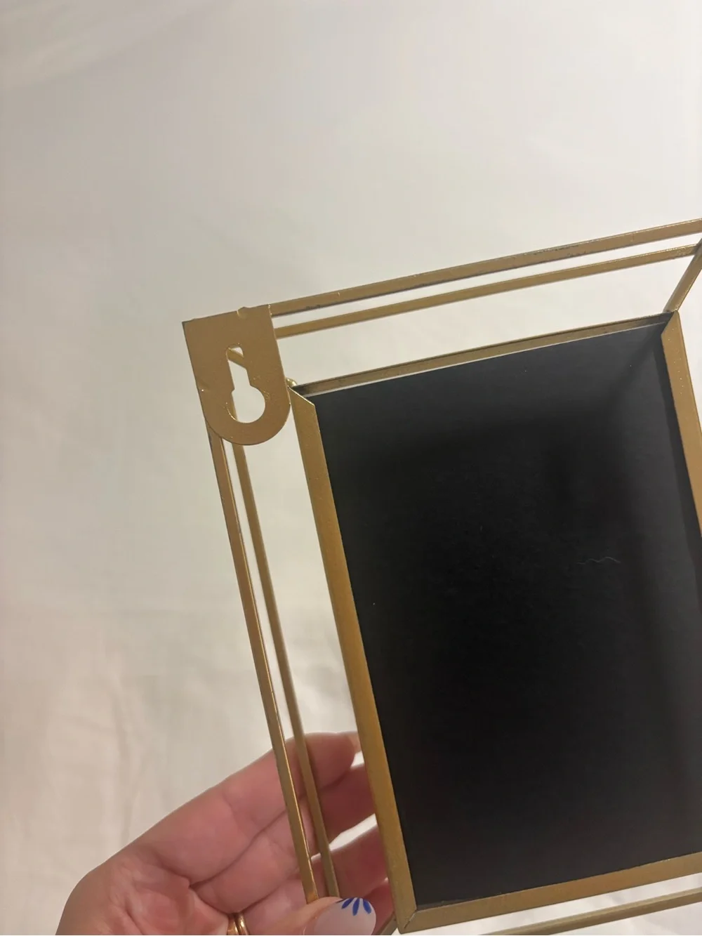 4x6 Gold Geometric Metal Photo Frame - Home Accents